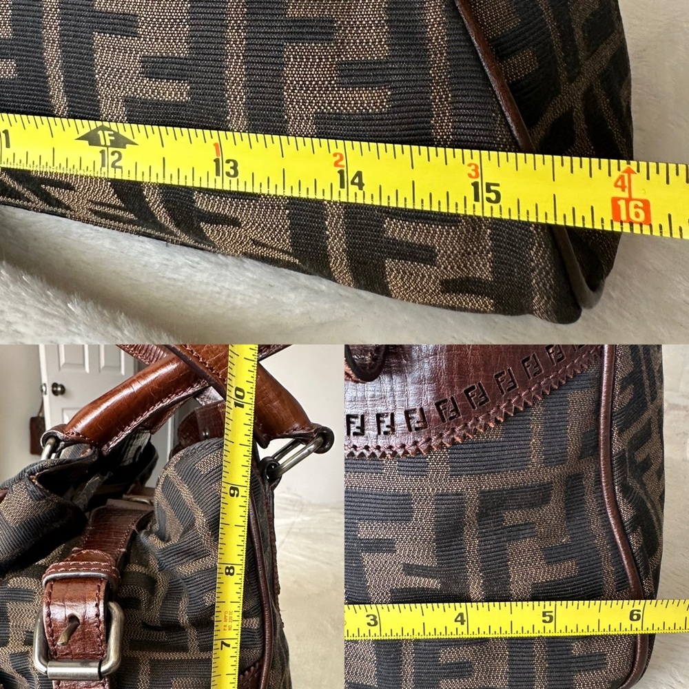 Fendi Zucca Brown Canvas Shoulder/Hand Bag - Picture 16 of 16